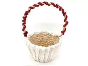 White organza basket